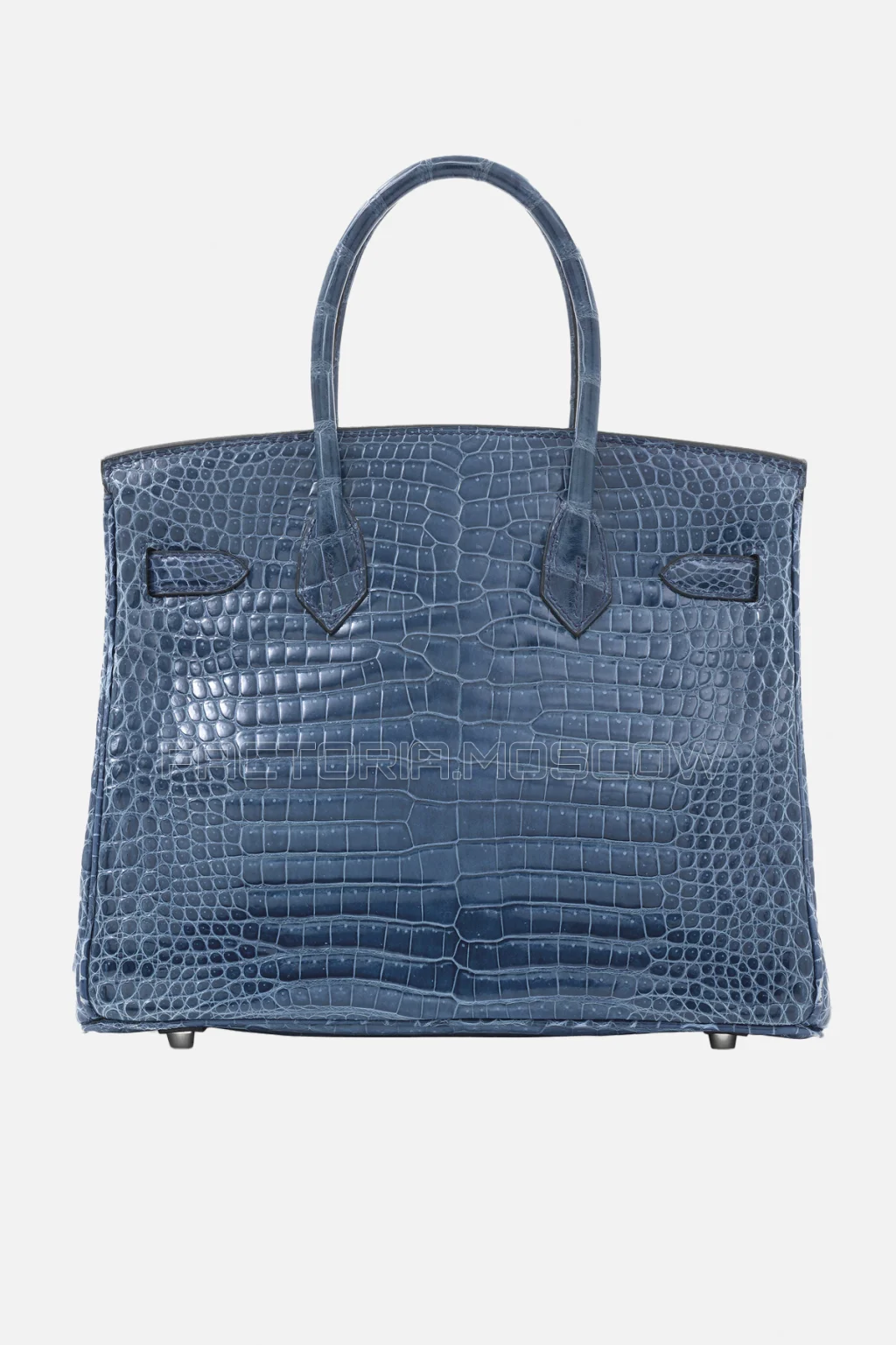 Hermes Birkin 30 Shiny Bleu Roi Porosus Crocodile Diamond With 18K White Gold/Diamond Hardware