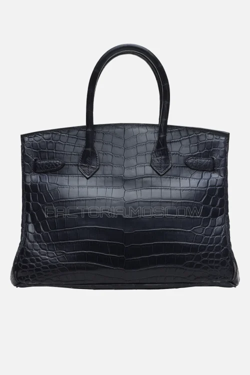 Hermes Birkin 30 Matte Graphite Niloticus Crocodile PHW