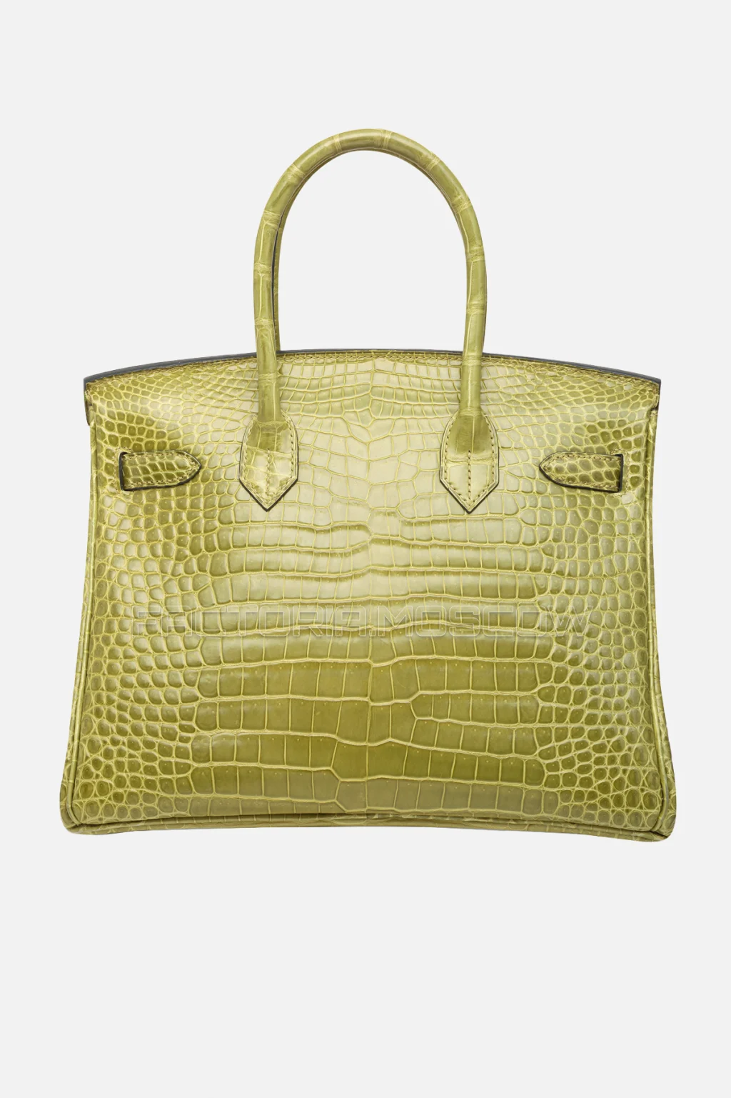Hermes Birkin 30 Shiny Vert Anis Porosus Crocodile PHW