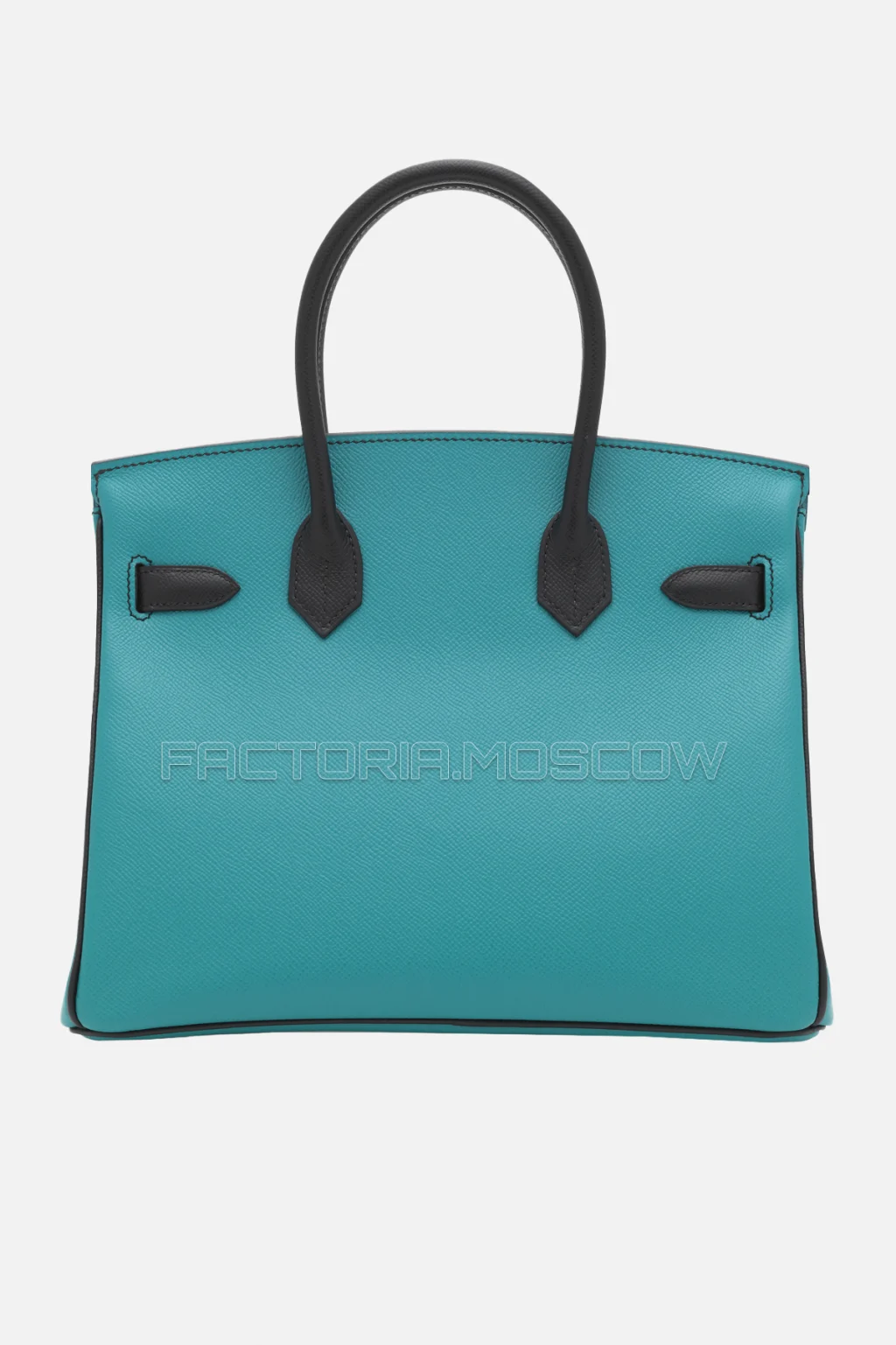 Hermes Birkin 30 Bleu Paon/Black Epsom With Brushed Palladium