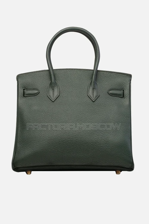 Hermes Birkin 30 Vert Fonce Clemence GHW