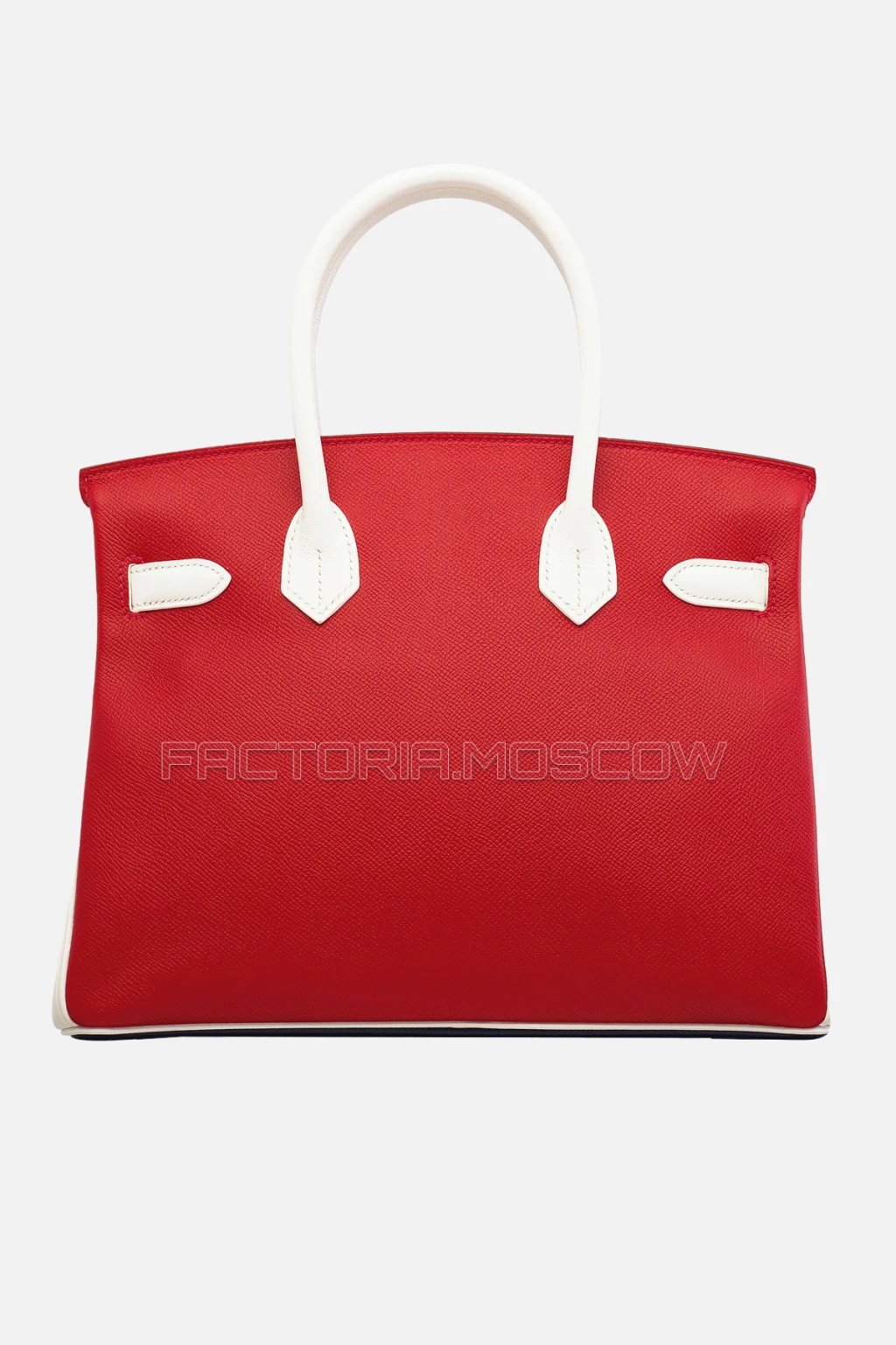 Hermes Birkin 30 Bleu Marine, Rouge Casaque, White Epsom GHW