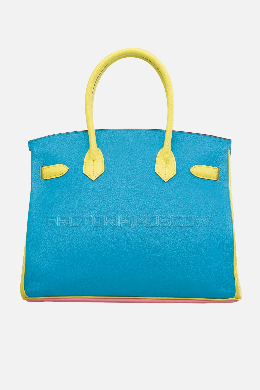 Hermes Birkin 30 Rose Confetti, Soufre, Bleu Azteque Chevre GHW