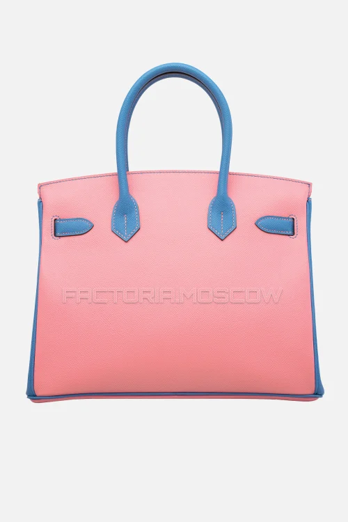 Hermes Birkin 30 Rose Confetti/Blue Paradis Epsom With Brushed GHW