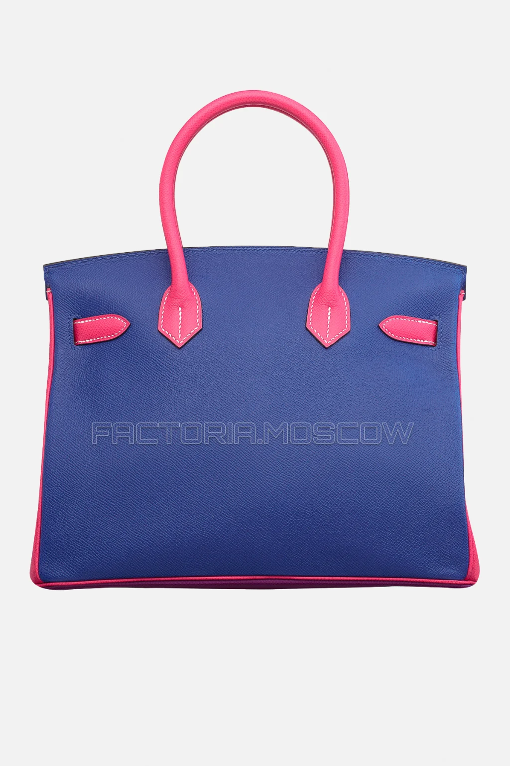 Hermes Birkin 30 Anemone, Rose Tyrien, Bleu Électrique Epsom GHW