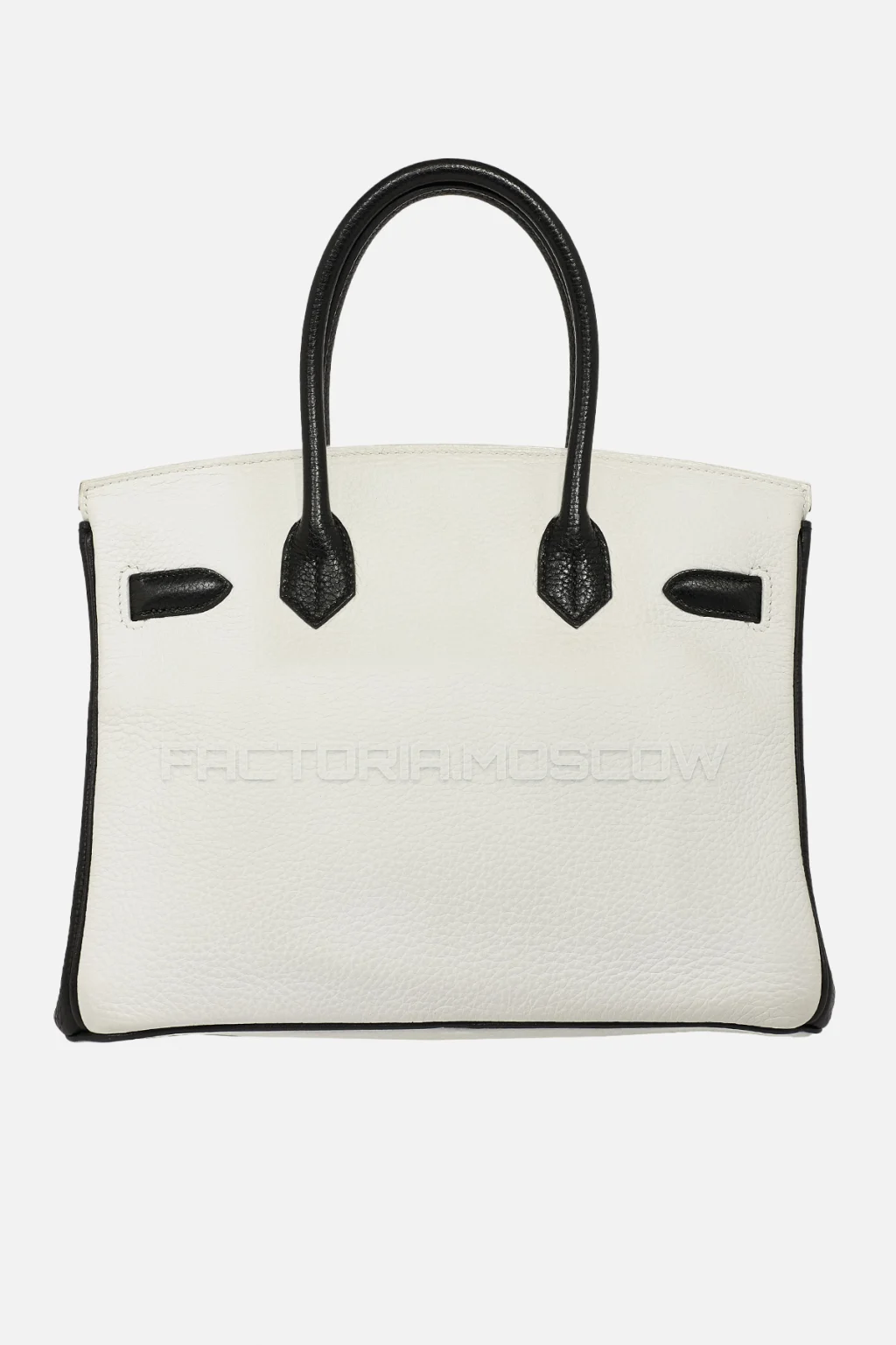 Hermes Birkin 30 Clemence Blanc/Noir PHW