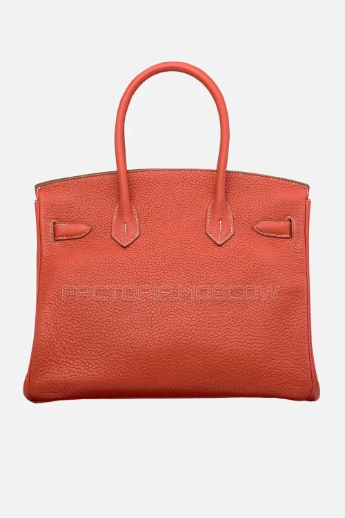 Hermes Birkin 30 Sanguine/White Clemence PHW