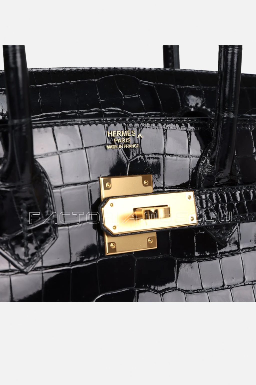 Hermès Birkin 30 Black Shiny Porosus Crocodile GHW