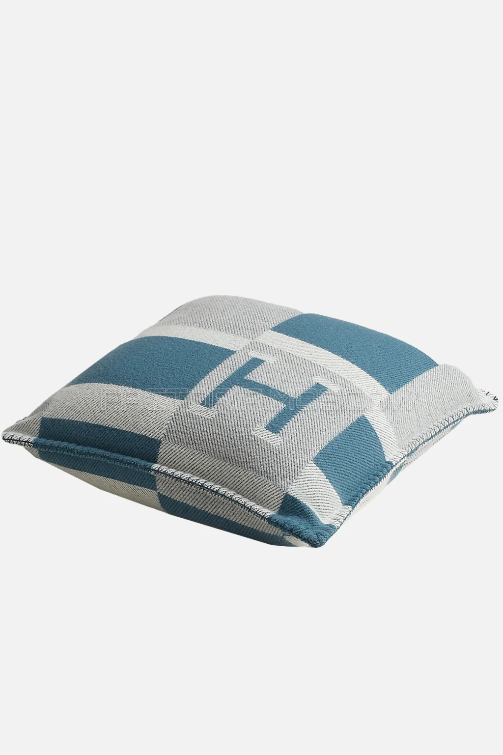 Hermes Avalon Bayadere pillow Bleu Baltique