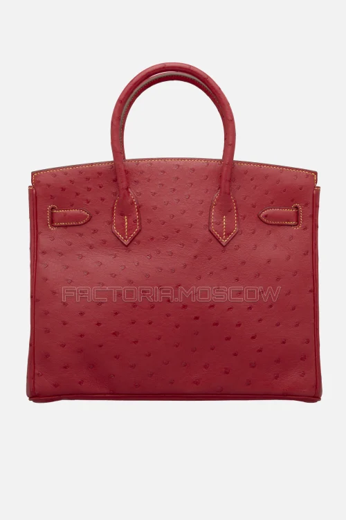 Hermes Birkin 30 Rouge Casaque Ostrich PHW