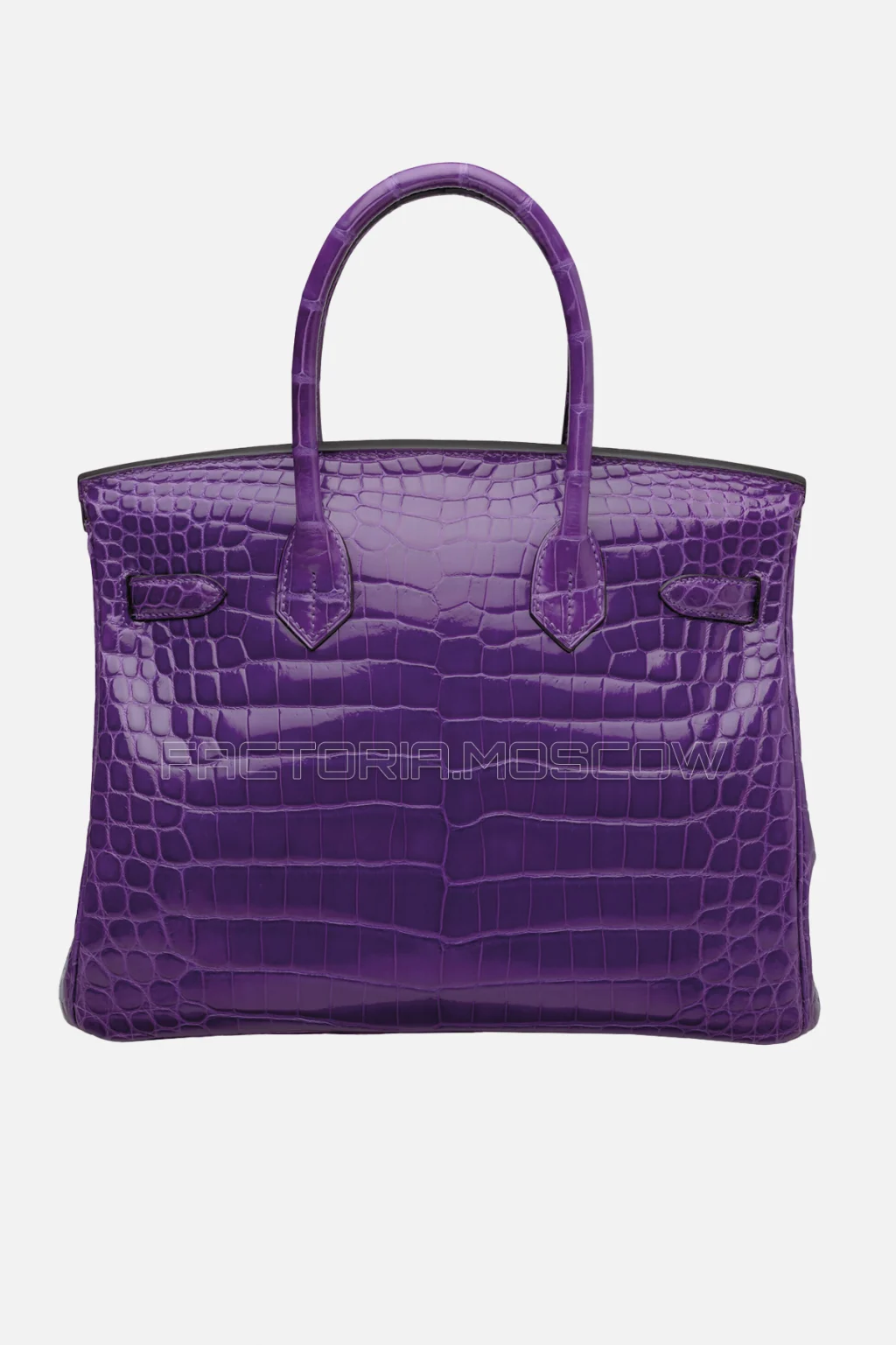 Hermes Birkin 30 Shiny Ultraviolet Niloticus Crocodile GHW