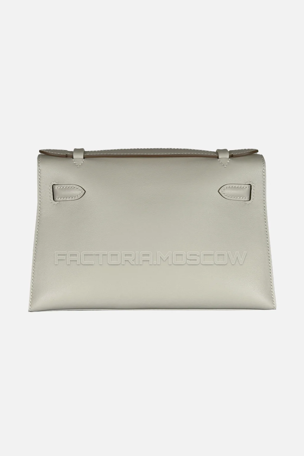 Hermes Kelly Pochette Swift Colour Craie GHW