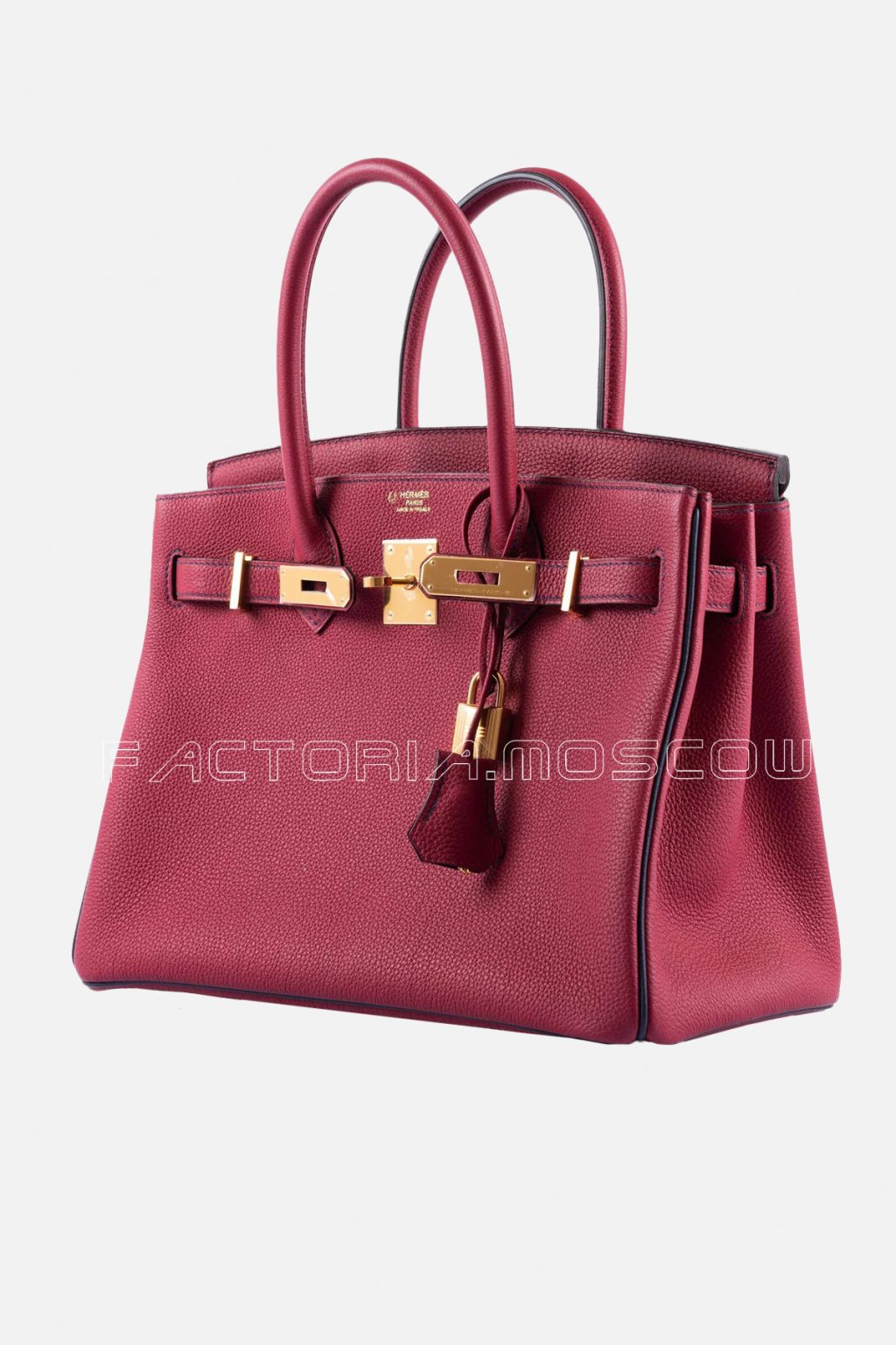 Hermes Birkin 30 HSS Rouge Grenat And Blue Nuit Togo GHW