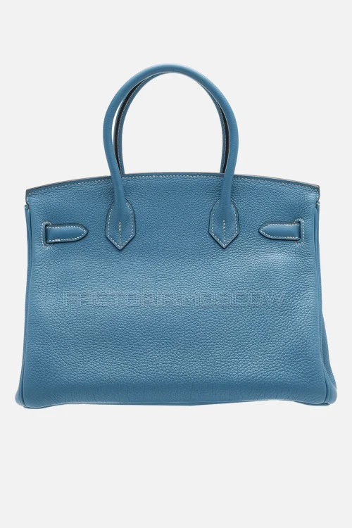 Hermes Birkin 30 Bleu Jeans Togo PHW