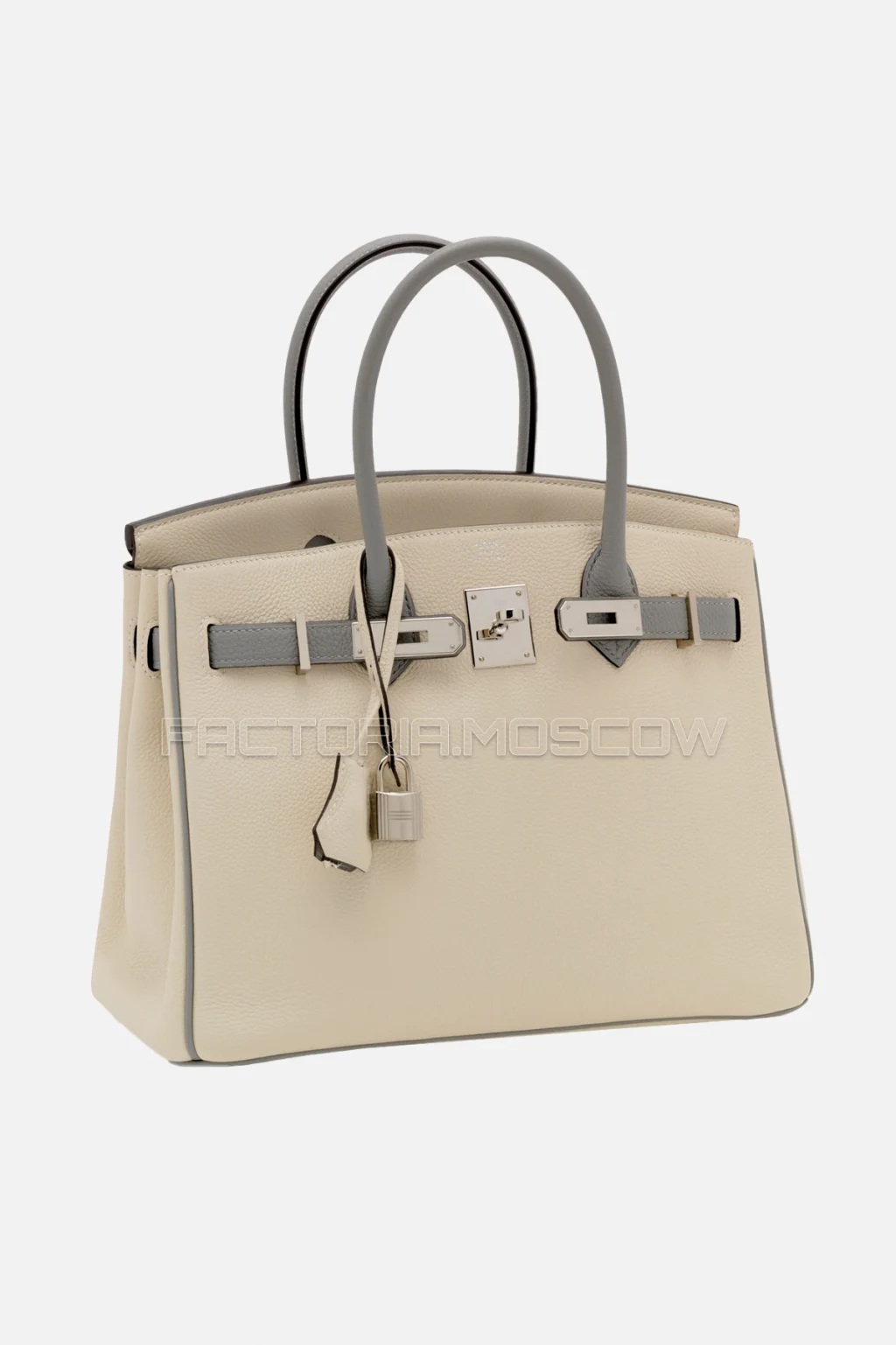 Hermes Birkin 30 Togo Craie/Gris Perle PHW