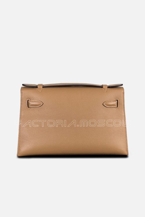 Hermes Kelly Pochette Swift Colour Beige De Weimar PHW