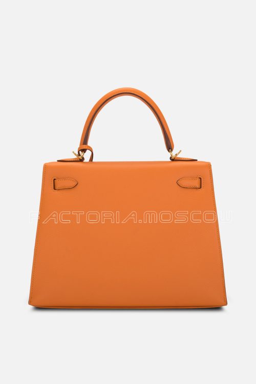 Hèrmes Abricot Sellier Kelly 25 Epsom Leather GHW