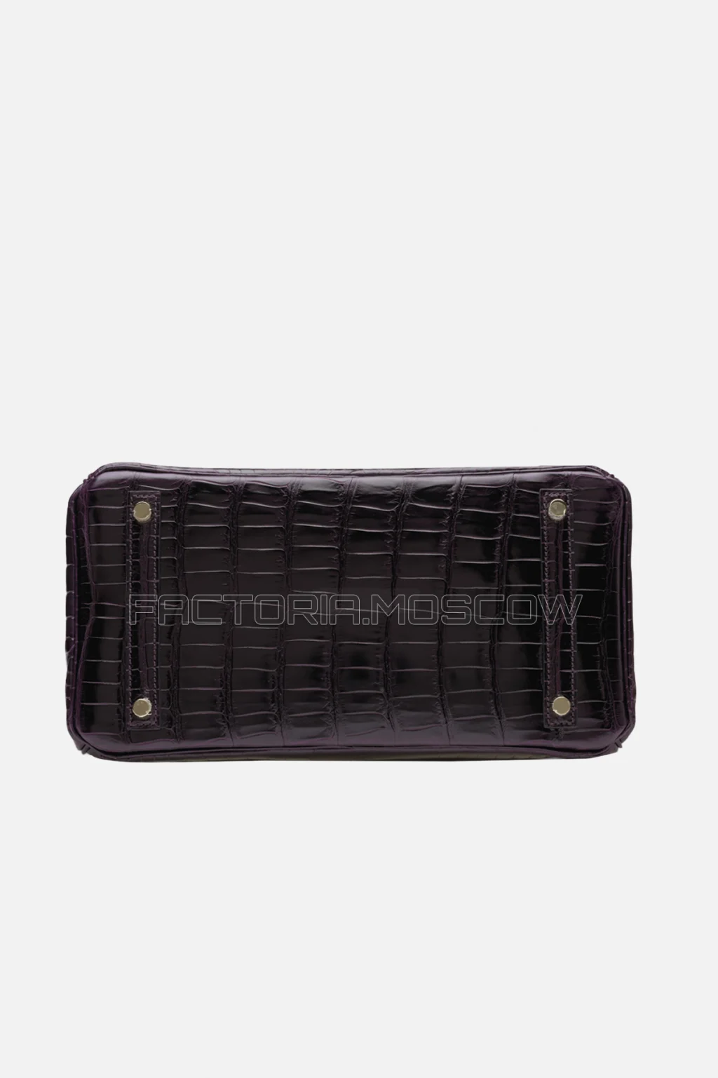 Hermes Birkin 30 Shiny Prune Porosus Crocodile GHW
