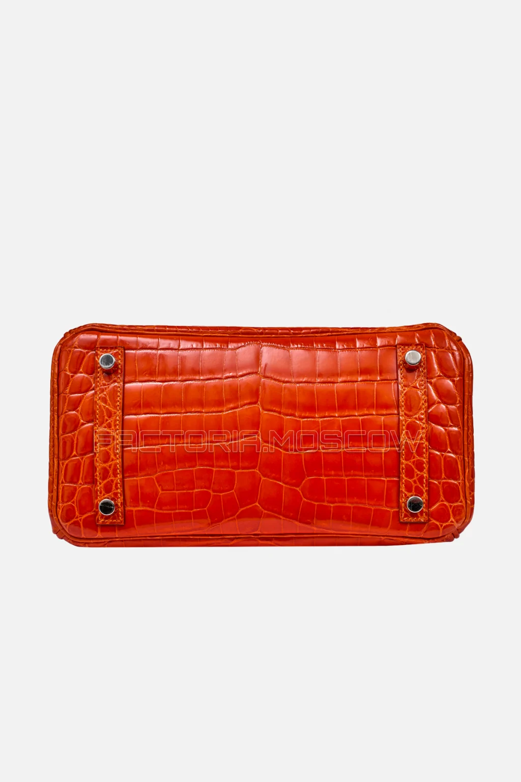 Hermès Birkin 25 Orange Shiny Niloticus Crocodile PHW