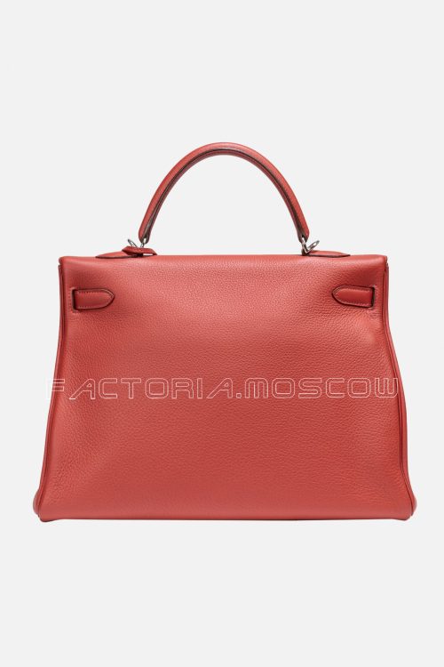 Hermès Kelly Retourné 35 Clémence Colour Rouge Vénitien PHW