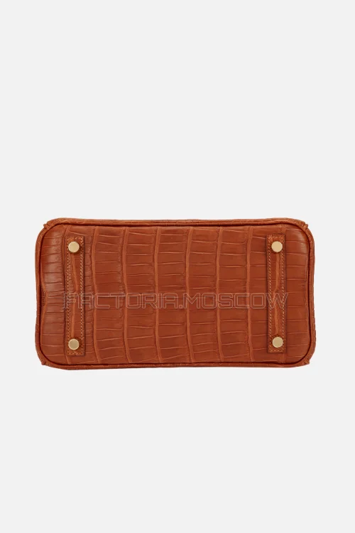 Hermès Birkin 25 Gold Matte Porosus Crocodile GHW