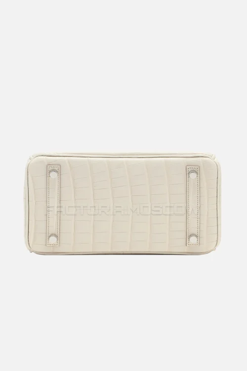Hermes Birkin 25 Matte Beton Alligator PHW