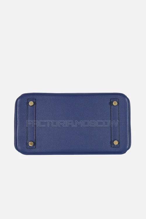 Hermès Birkin 25 Bleu Saphir And Gris Mouette Taurillon Novillo GHW