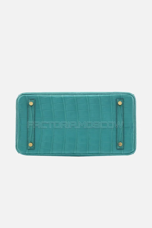 Hermes Birkin 30 Matte Alligator Bleu Paon GHW