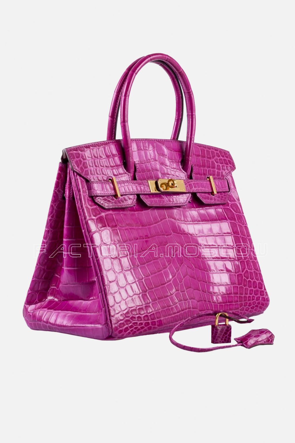 Hermes Birkin 30 Shiny Rose Scheherazade Porosus Crocodile PHW