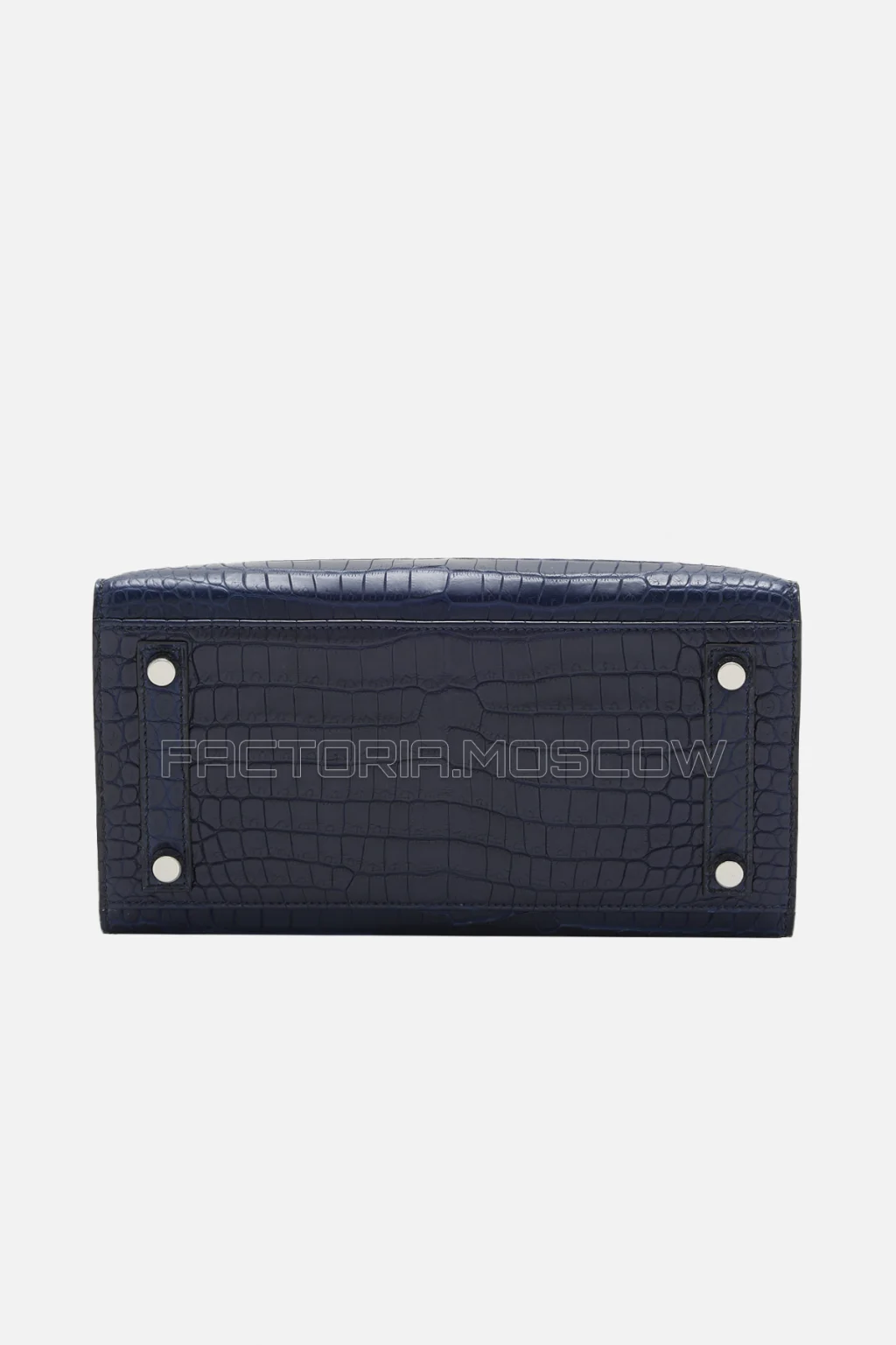Hermes Birkin Sellier 25 Porosus Crocodile Blue Marine PHW