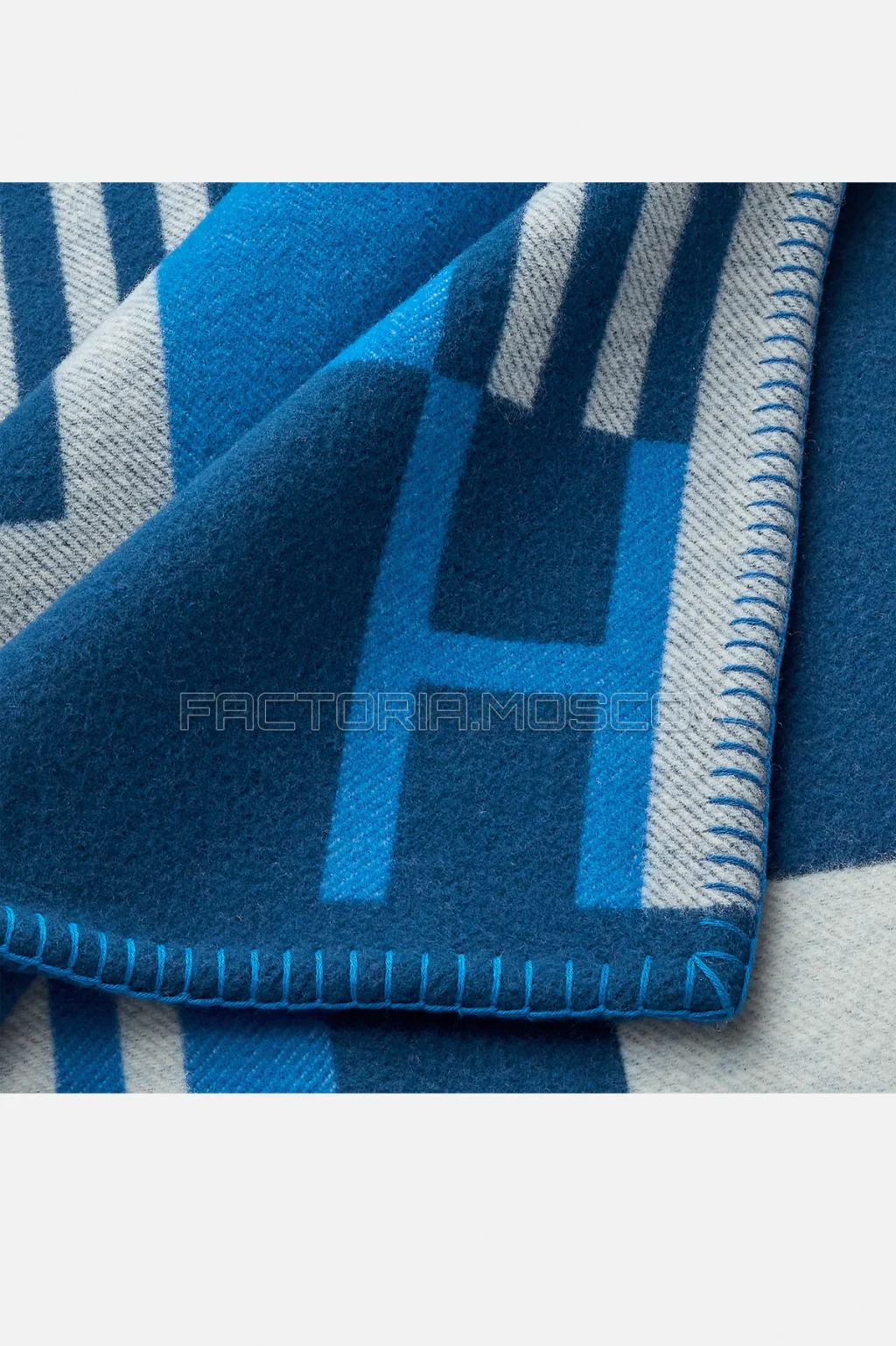 Hermes Ithaque blanket Colour Denim
