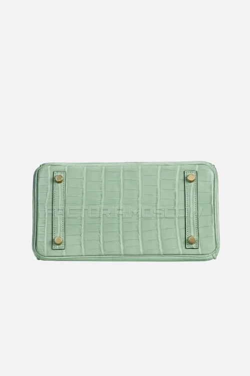 Hermes Birkin 25 Alligator Matte Vert Déau GHW