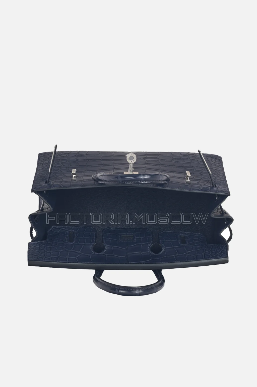Hermes Birkin Sellier 25 Matte Bleu Indigo Alligator PHW
