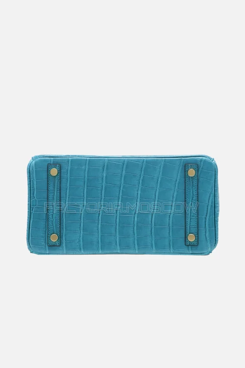 Hermes Birkin 25 Matte Bleu Paon Alligator GHW