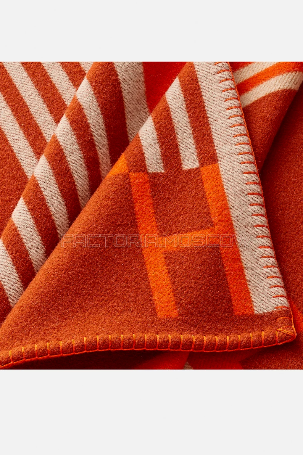 Hermes Ithaque blanket Colour Terracotta/Tangerine