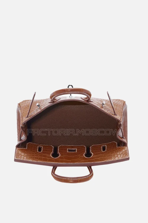 Hermes Birkin 25 Matte Fauve Barenia Alligator PHW