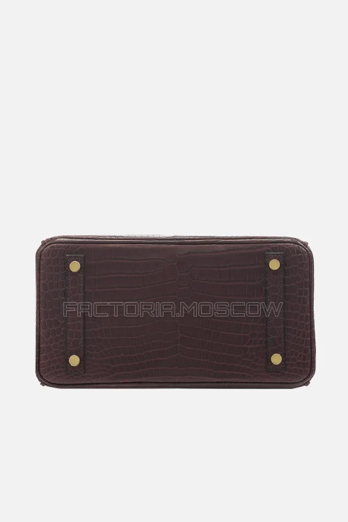 Hermes Birkin 25 Matte Rouge Sellier Porosus Crocodile GHW