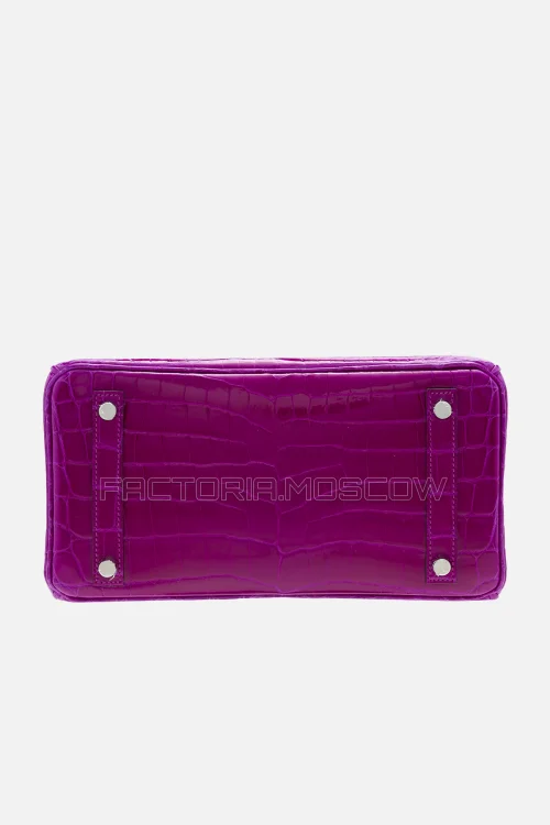 Hermes Birkin 25 Shiny Rose Scheherazade Niloticus Crocodile PHW