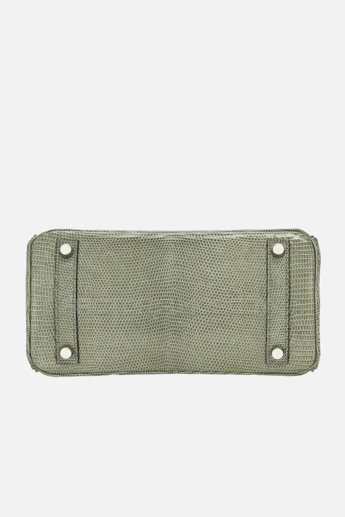 Hermes Birkin 25 Shiny Gris Fonce Niloticus Lizard PHW