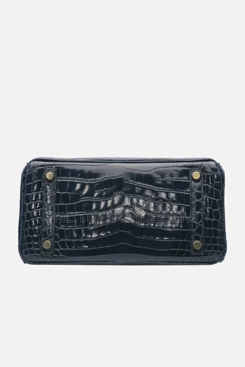 Hermes Birkin 25 Shiny Vert Rousseau Niloticus Crocodile GHW