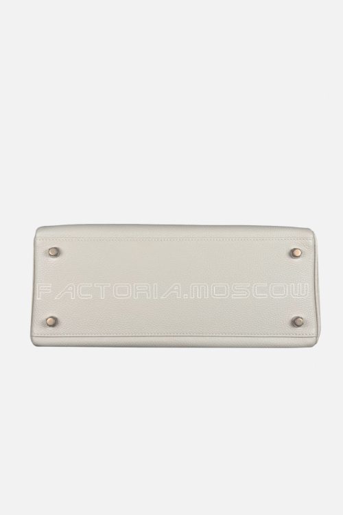 Hermes Kelly Retourne 28 Togo Colour Craie PHW