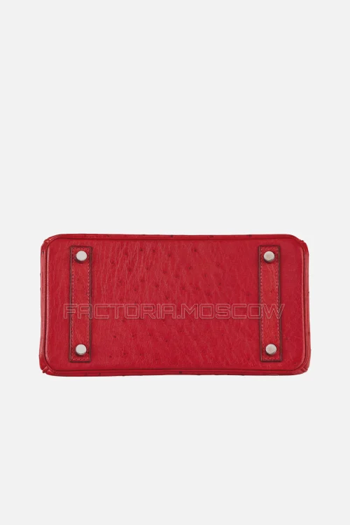 Hermes Birkin 25 Rouge Vif Ostrich PHW