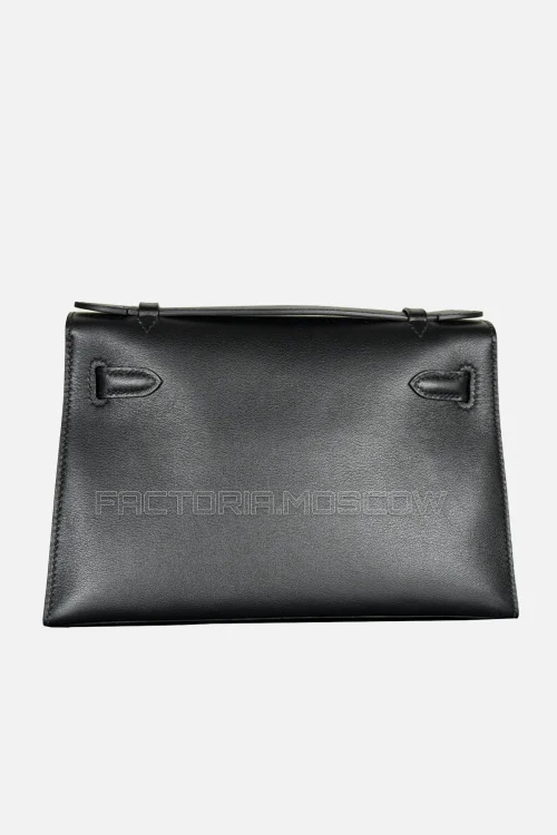 Hermes Kelly Pochette Swift Colour Black GHW