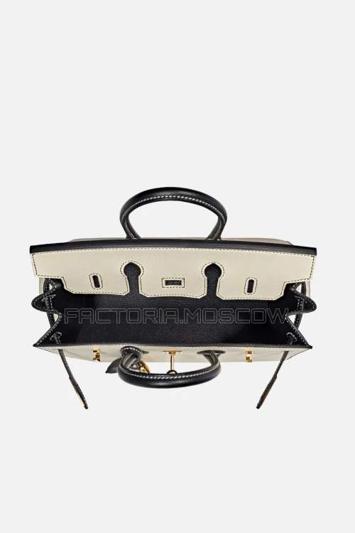 Hermes Birkin Sellier 25 Epsom Nata/Black GHW