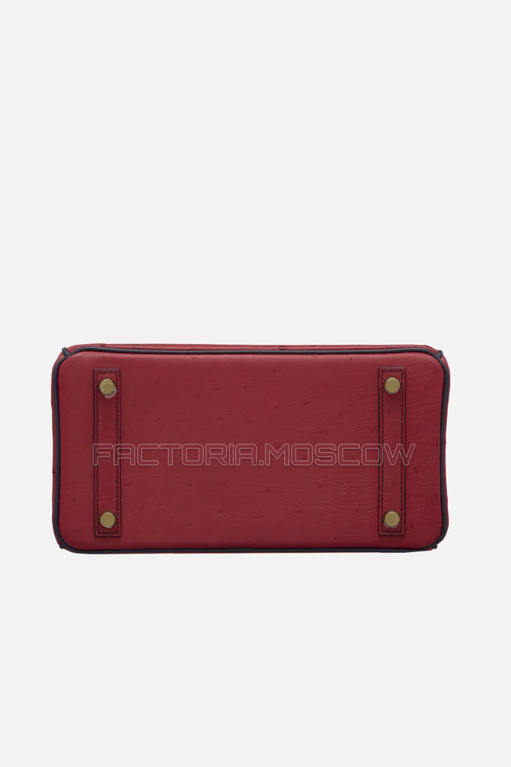 Hermes HSS Birkin 25 Ostrich Rouge Vif/Bleu Indigo GHW