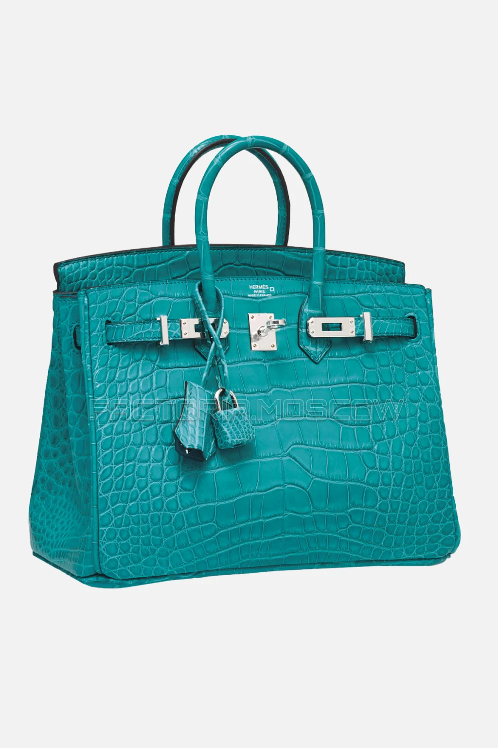 Hermes Birkin 25 Matte Alligator Bleu Paon PHW