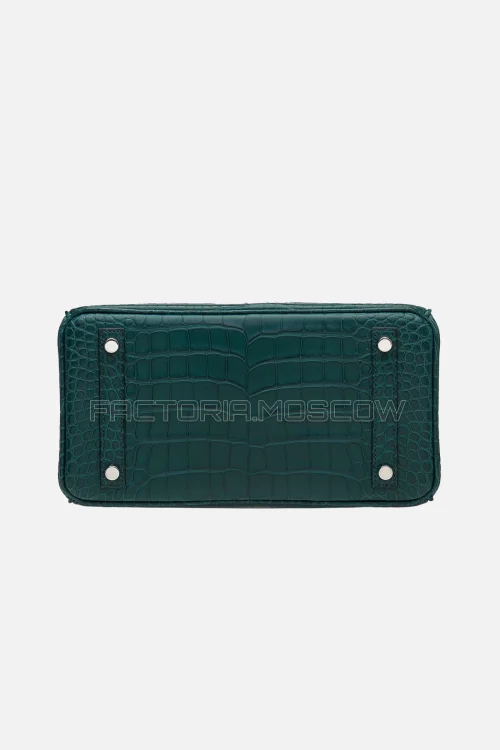 Hermes HSS Birkin 25 Matte Alligator Vert Cypress/Bleu Saint Cyr PHW