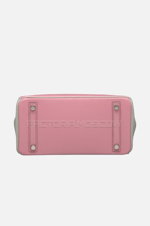 Hermes Birkin 25 Chevre Anemone, Rose Confetti, Gris Perle PHW