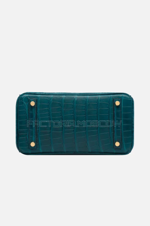 Hermes Birkin 25 Matte Alligator Bleu Colvert GHW