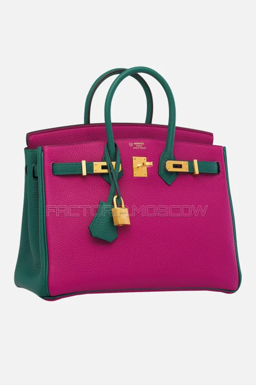 Hermes HSS Birkin 25 Clemence Magnolia/Malachite GHW